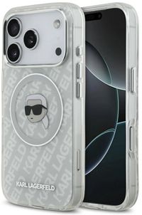 Karl Lagerfeld telefoonhoesje voor iPhone 17 Pro Max - IML Karl Head Logo Magsafe - Transparant