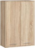 Akord Hangende Badkamerkast FIN H934 W64 met 2 Deuren Sonoma Eik 64 x 94 x 30 cm