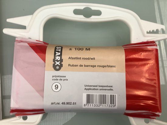 STARX Afzetlint | Starx | 100 meter (Rood/Wit, Rol)