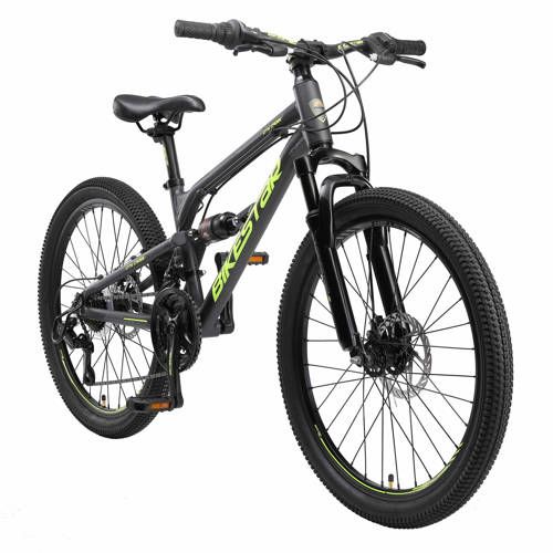 Bikestar 24 inch Alu MTB Fully - 21 speed - zwart - Unisex