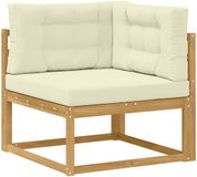 vidaXL Buitenhoekbank Polyester Wit