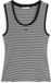 Tommy Hilfiger Tommy Jeans Tjw Essential Rib Tank Ext Dw0dw20673 Zwart/Ecru Stripe Dames Maat S