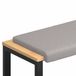 vidaXL Coussin de banc Sherpa Tissu Gris clair Profondeur 35 cm