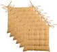 Stof Textile coussin de chaise BEA - 6x - ocre - 40 x 40 x 4 cm
