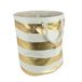 DII Geweven papier opvouwbare wasmand met opbergmand, 20x15x15, ronde, gouden streep