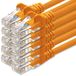 1aTTack.de – LAN-netwerkkabel – 0,25m – Gigabit RJ45 – 10 stuks - oranje