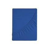Zer0bed, Hoeslaken voor eenpersoonsbed, effen, 100% katoen, maxi-hoek 30 cm, royal, 90 x 200 cm