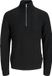JACK&JONES JJPAUL KNIT HALF ZIP Heren Gebreide trui Zwart M
