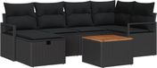 vidaXL - Banc de jardin - Ensemble - 4 places assises - Noir - Polyrotin