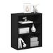 Furinno PASIR Boekenplank, boekenkast, 3-laags display, boekenkast, 11,8 x 23,6 x 28,1, voor woonkamer, slaapkamer, thuiskantoor, zwart eiken