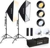 FGen - YX-RGX03 - Softbox Set Fotostudio, 2 x 50 x 70 cm - Softbox LED Verlichtingsset