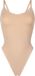 Hunkemöller Dames Lingerie Naadloze corrigerend hoog uitgesneden body - Beige - maat L