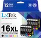 16XL Multipack cartouches d'imprimante, 12 pièces : 6 noir, 2 cyan, 2 magenta, 2 jaune