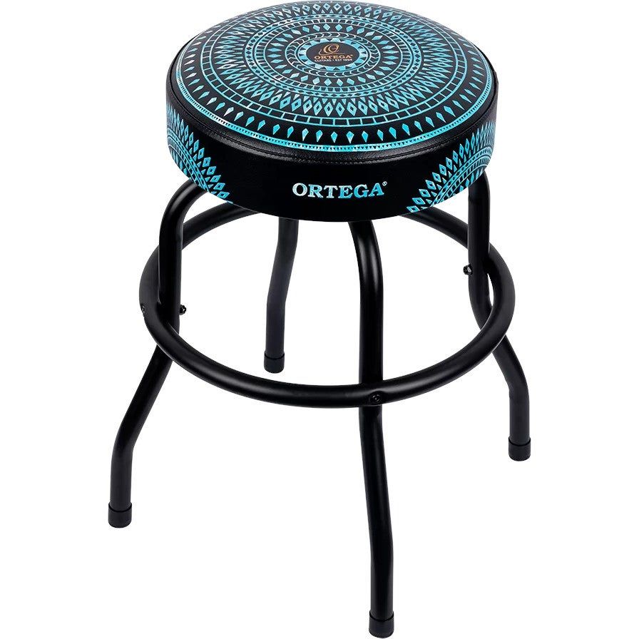 Ortega OBS24-BLKC Bar Stool - Blue Kaleidoscope - 61 cm