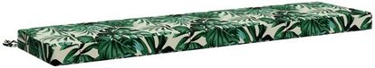 vidaXL Coussin de banc SOEST 100% Polyester Motif feuille 140 x 40 x 8 cm