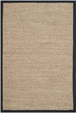 Safavieh Natural Fiber Collection NF115C Tapijt, met visgraatpatroon, 60 x 90 cm, zwart