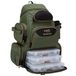 BASSDASH Visgerei Rugzak Waterbestendig Lichtgewicht Tactische Tas Zachte Tackle Box met Rod Houder en Beschermende Regenhoes, Groene Rugzak [3600] Met 3 Dienbladen