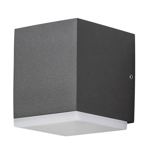 KONSTSMIDE Monza LED 6W Antraciet Aluminium IP54 Wandspot