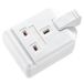 Masterplug Heavy Duty Single Socket Trailing Socket, Zonder Plug en Kabel, Wit
