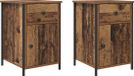 vidaXL Nachtkastje - Set van 2 - Bewerkt Hout - Oud Hout - 40 x 42 x 60 cm