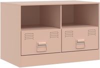 vidaXL Tv-meubel 67x39x44 cm staal roze