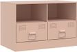vidaXL Tv-meubel 67x39x44 cm staal roze