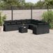 Maison Exclusive - Ensemble de jardin, 11 pièces, avec coussins, noir, en polyrotin