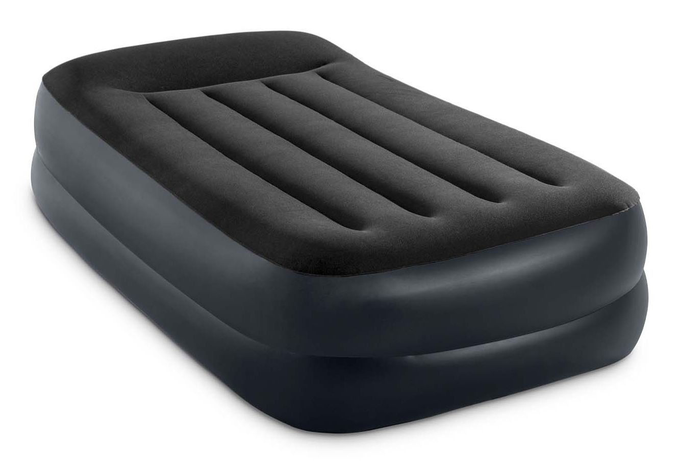 Intex DuraBeam+ Pillow Rest Raised Single Air Mattress - Black - Adult - Indoor & Outdoor