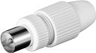 Goobay Connecteur rapide coaxial avec fixation à pince, connecteur rapide coaxial en plastique