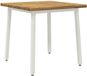 vidaXL Table de salle à manger carrée 80 x 80 x 75 cm Acacia massif Blanchi