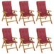 vidaXL Tuinstoel Gecapitonneerde Zitting Polyester Rood