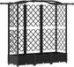 vidaXL Verhoogd bed met trellis en dak Zwart 163 x 40 x 123 cm PP