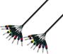 Adam Hall K3L8PP0500 audio kabel 5 m 8 x 6.35mm TRS 8 x 6.35mm Zwart
