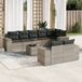 Maison Exclusive - Ensemble de jardin, 9 pièces, avec coussins, en polyrotin gris clair