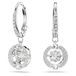 Swarovski Swarovski Sparkling Dance Oorhangers, Ronde slijpvorm, Wit, Rodium toplaag