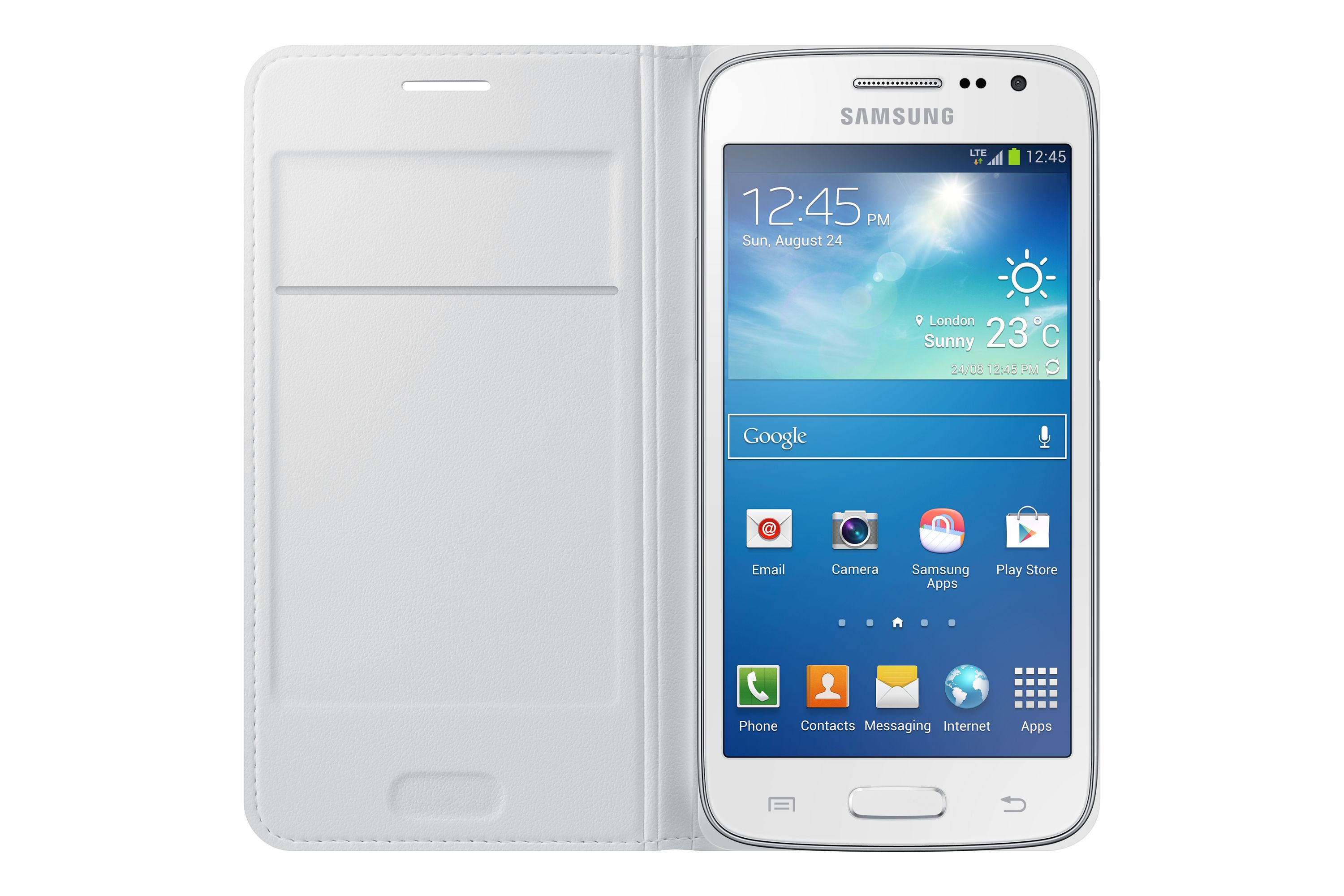 Samsung EF-WG386BWEGWW - Mobiele telefoon behuizing - Wit
