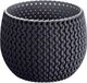 Prosperplast Plantenpot/bloempot kunststof dia 14.5 cm en hoogte 11 cm antraciet grijs