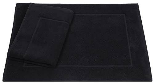 Betz Set van 2 badmatten - 50 x 70 cm - Zwart