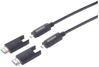 SpeaKa Professional SP-13597804 HDMI-kabel Glasvezel / HDMI Aansluitkabel HDMI-A-stekker, HDMI-micro-D-stekker, HDMI-A-stekker, HDMI-micro-D-stekker 10.00 m