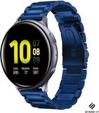 Strap-it Samsung Galaxy Watch Active / Active2 stalen band - blauw