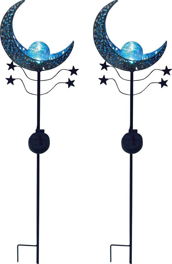 Luxform Mandala Blauw Tuinlamp - 2 stuks - LED - Zonne-energie