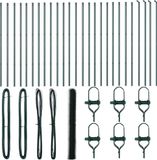vidaXL Hexagonal Wire Mesh Fence with Ground Stakes 50 x 1.6 m Green