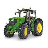 siku 3282, John Deere 6210R Tractor, 1:32, metaal/kunststof, groen, Ackermann-besturing en trekhaak
