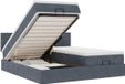 vidaXL Ottoman Bed with Mattresses and LEDs 180x200cm Velvet Dark Grey