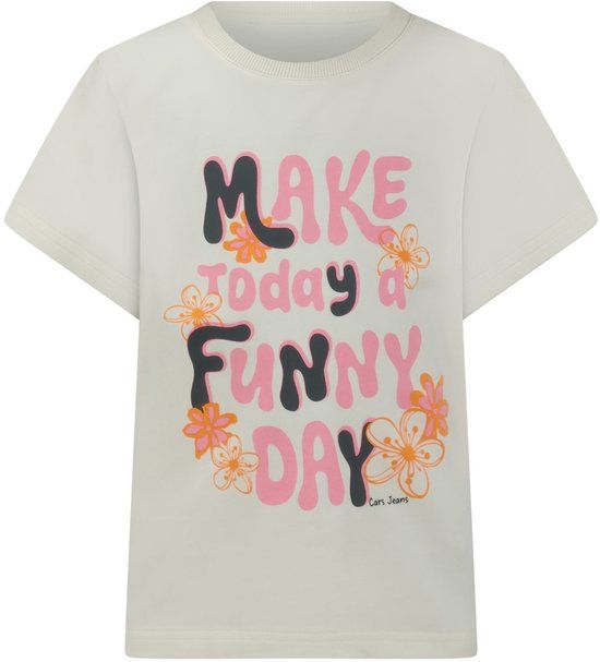 Cars Jeans T-shirt Zazie jr. Meisjes - Maat 92 - Off White