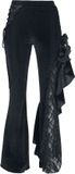 Devil Fashion EVA LADY Black Dark Patterned Asymmetrical Flared Pants Dames Stoffen broek - zwart - XXL