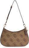GUESS Noelle II Top Zipper Schoudertas Latte Logo / Brown