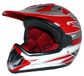 Protectwear MaX Racing kindermotorcrosshelm rood zilver wit glanzend V310-RT, maat: 2XS / Youth M (51/52 cm)