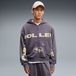 PUMA Hoodie met print en volledige rits Uniseks XL, Inky Depths Gray
