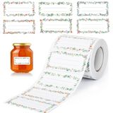 AiQInu Etiketten voor jampotten, 500 stuks, zelfklevende marmeladetiketten, zelfklevende etiketten voor jampotten, kruidenpotjes, flessen